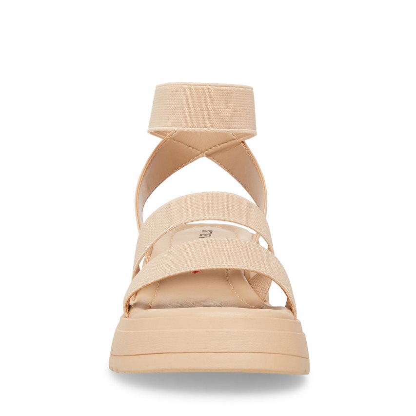 Light Brown Steve Madden Jsammie Natural Kids' Platform Sandals | PH 6413MCY